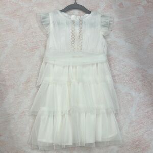 Mayoral White Tiered Ruffled Sundress